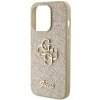 Guess GUHCP15LHG4SGD iPhone 15 Pro 6.1 złoty/gold hardcase Glitter Script Big 4G
